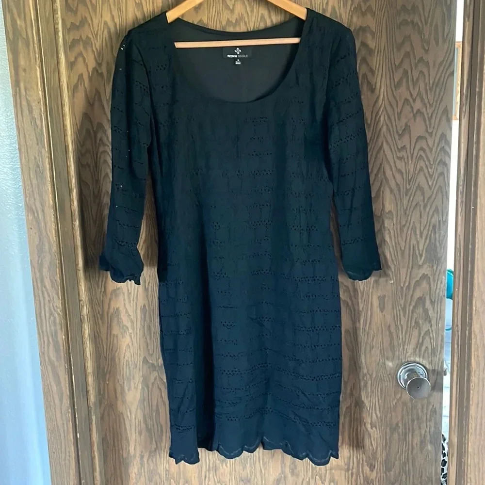 Black Lace Ronni Nicole Dress M